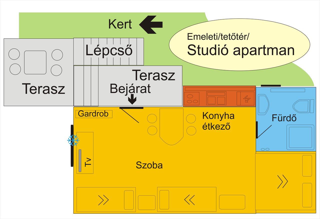 4 Evszak Apartman Gyula Bagian luar foto